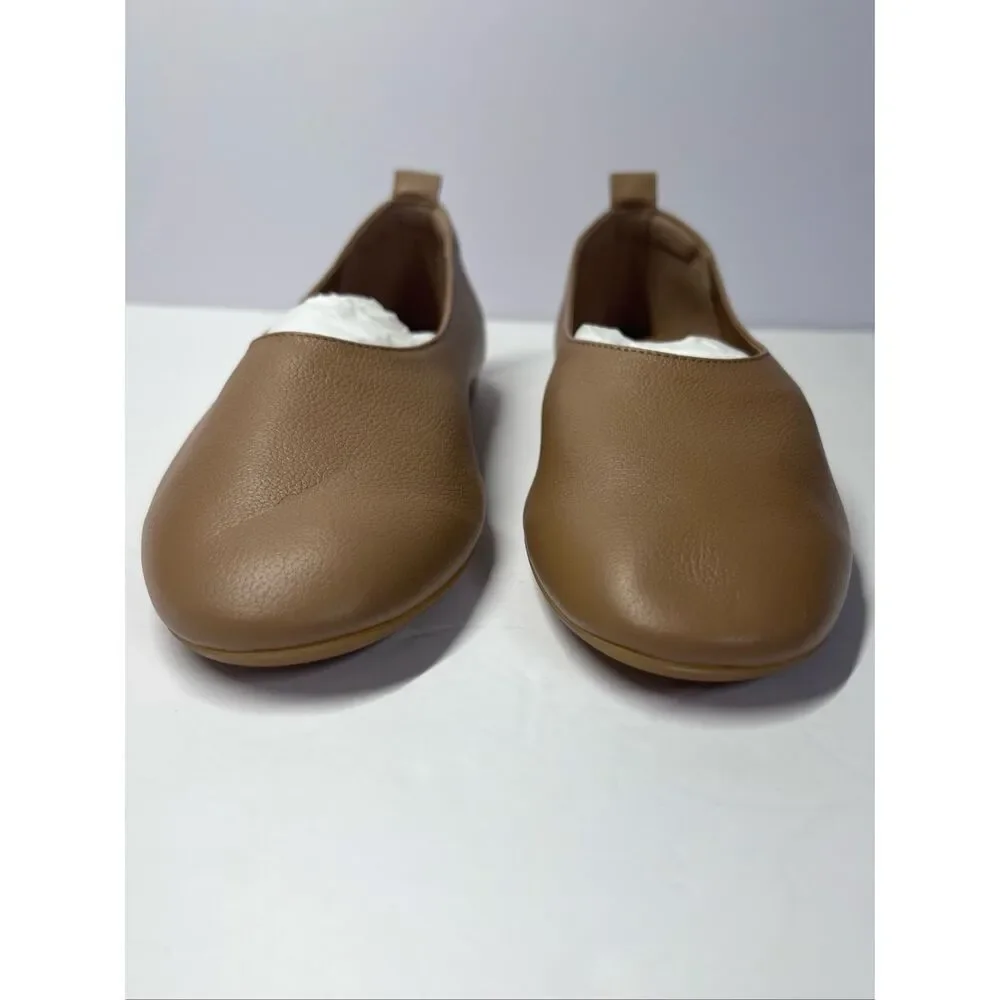 Everlane The Italian Leather Day Glove Caramel Ballets Flat Shoes Size 10.5 NWB